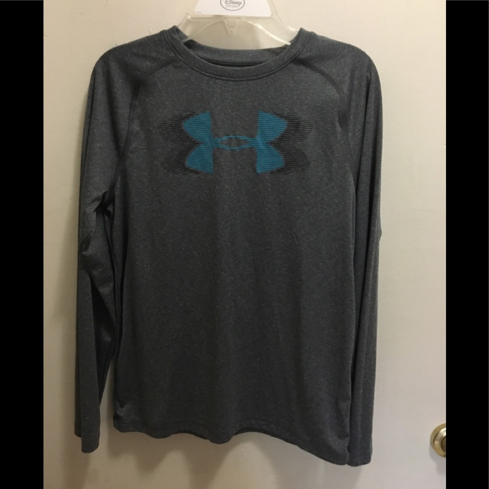Under Armour Grey Long Sleeve Heatgear shirt, Sz LG